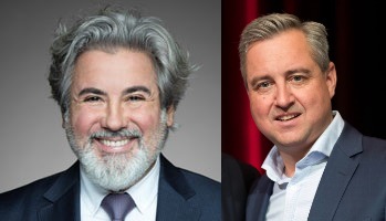 Minister of Transport Pablo Rodriguez (left) and RAC President and CEO Marc Brazeau (right).